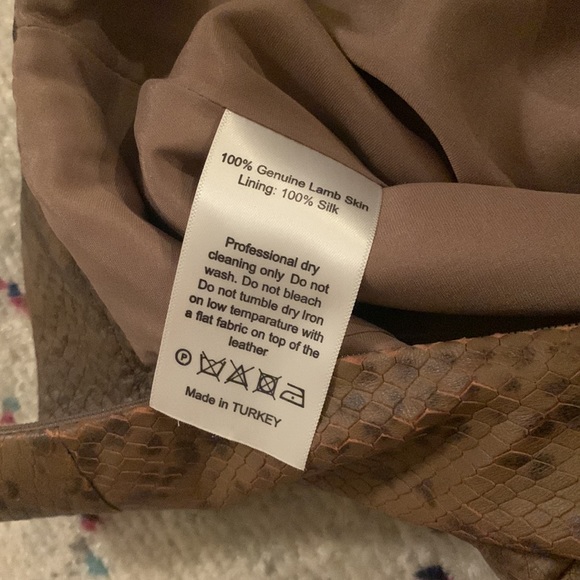 Snake skin print leather midi skirt Zeynep Arcay - Picture 9 of 12